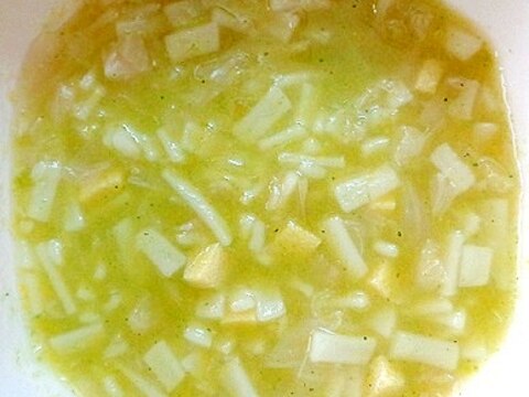 離乳食後期　高野豆腐と２種の野菜入り緑のうどん